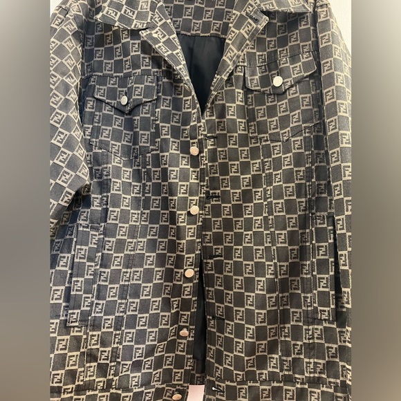 Fendi Black and Gray Trench Coat - Picture 7 of 16